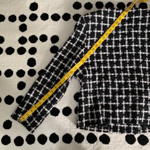 Vintage 80s 90s Louben Boucle Double Breasted Cropped Check Blazer - Picture 14 of 14